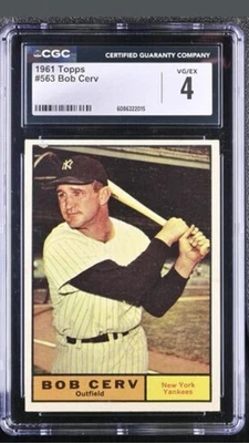 1961 Topps #563 Bob Cerv  CGC 4 VG/EX - Image 1 of 2