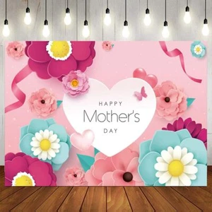7x5ft Happy Mother's Day Photography Backdrops Mother's Day Photo Decorations... - Picture 1 of 5