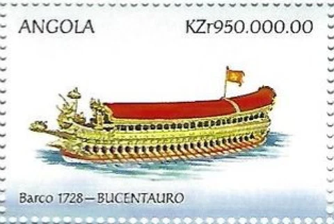 Angola #Mi1372 MNH 1999 World Classic Boat 1728 Bucentauro [1089a YT1304] Cover
