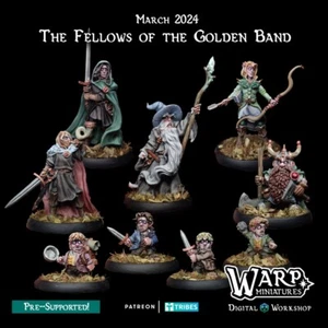 The Fellows of the Gold (x9)/Dungeons and Dragons/LOTR/Wargaming/Warp Miniatures - Picture 1 of 4