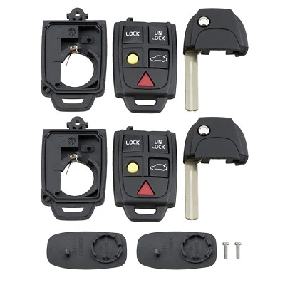 2 Remote Key Fob Uncut Shell Case For 2004 2005 2006 2007-2009 Volvo XC90 Foto 1 de 4