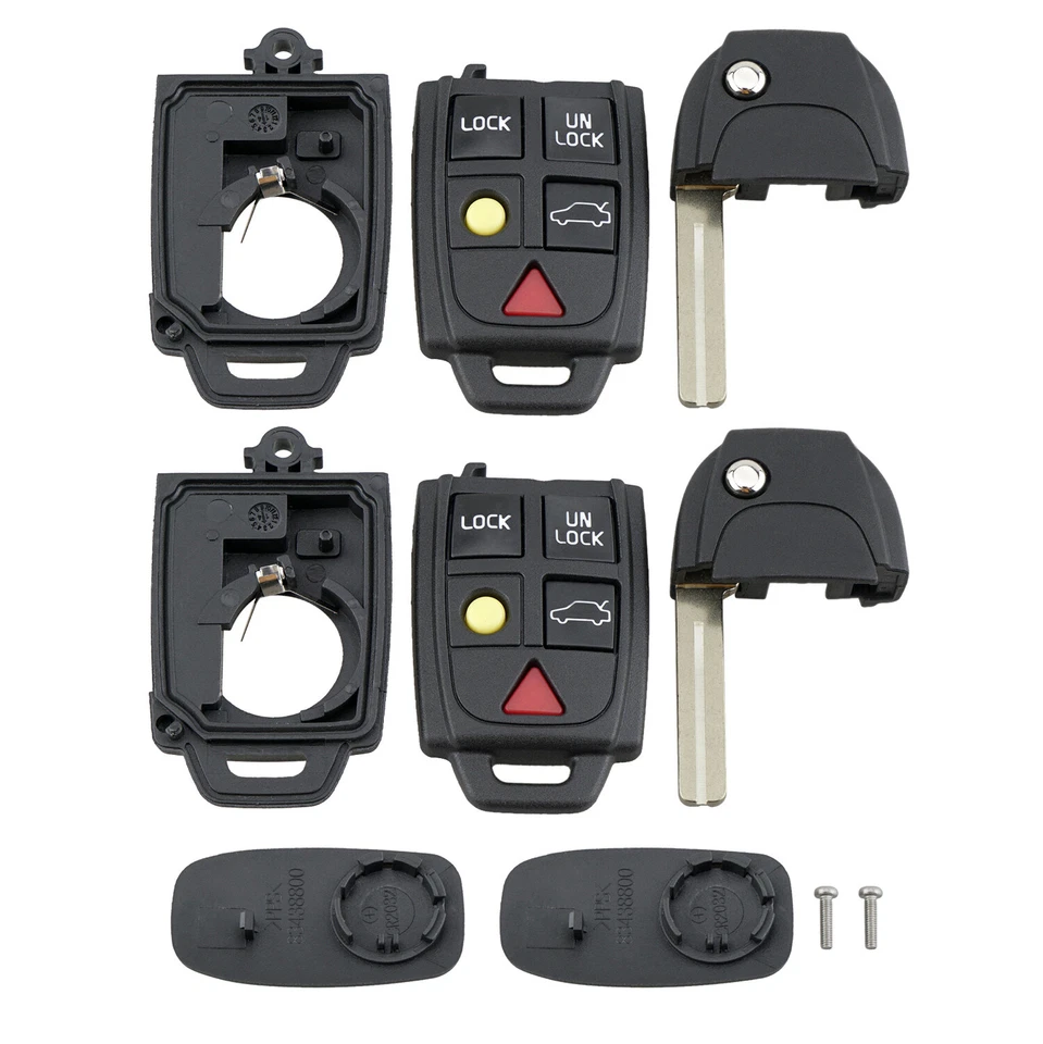 2 Remote Key Fob Uncut Shell Case For 2004 2005 2006 2007-2009 Volvo XC90 - Image 1 of 4