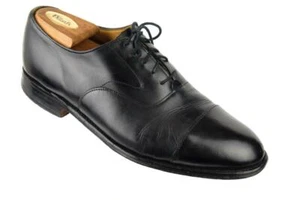 CROCKETT & JONES for Cole Haan Sz 10.5 D Oxford Dress Shoes Black ENGLAND - Picture 1 of 7