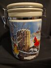 Wild Wings Sam Timm Stoneware Latched Canister Holy Hillside Cardinals 8” 