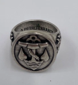 Anello ancora Pietro Ferrante made in Italy taglia XS unisex - Foto 1 di 3