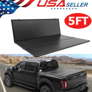 5 FT 3-Fold Hard Tonneau Cover For 2015-23 Chevy Colorado GMC Canyon Truck Bed M - Picture 1 of 18