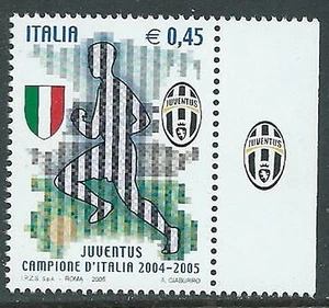 2005 ITALIA JUVENTUS CAMPIONE D'ITALIA CALCIO CON APPENDICE MNH ** - ED4 - Foto 1 di 1