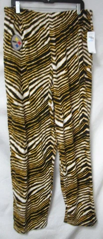 Zubaz Pittsburgh Steelers Men's Size Medium to 2XL Zebra Pants Cover