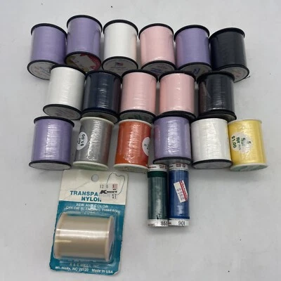 Lot of 20 Spools Thread Mixed Colors And Brands New Old Stock NOS - Image 1 of 4