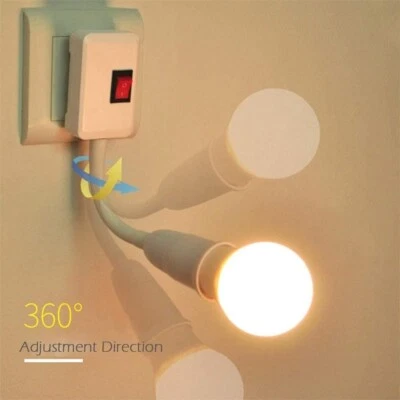 Stainless Steel E27 Lamp Base Flexible Bend Mobile Test Light Socket Adapter r - Image 1 of 4