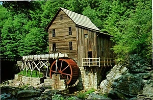 Alte Postkarte von Glade Creek Mill Babcock State Park West Virginia nicht verschickt - Bild 1 von 2
