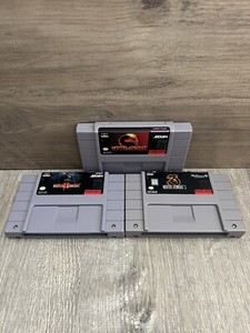 Mortal Kombat 1 II 2 & 3 Super Nintendo SNES authentisches klassisches Spiel Trilogie Lot