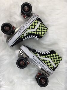 vans Off The Wall custom roller skates size M 7 W 8.5 Checkerboard 135