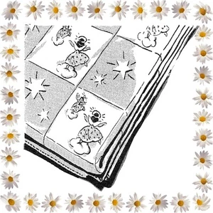 Child's Quilt Pattern In 2 Sizes Embroidery & Applique, Pattern Is Angel Baby - Picture 1 of 4