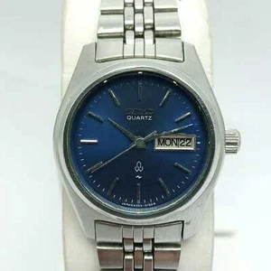 Seiko 4303-0020 Quartz Day/Date Blue Dial Vintage Women’s Watch - Picture 1 of 9