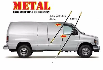 Fijación de cable de metal Ford E150 E250 E350 pestillo de puerta lateral para manija de puerta con bisagras 2 piezas Foto 1 de 4