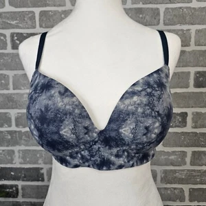 Victoria's Secret Incredible Padded No Wire Bra Blue Tie Dye 36C Everyday - Picture 1 of 9