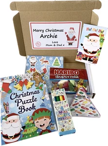 Personalised Children's Christmas Eve Box with activity pack & sweets - Picture 1 of 5
