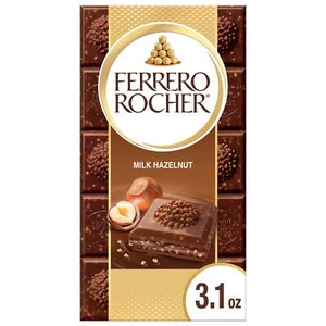 Ferrero Rocher Premium Chocolate Bar, Milk Chocolate Hazelnut, 3.1 oz - Picture 1 of 3