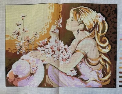 Printed needlepoint Tapestry  Orchids Canvas Only 45x60 Cm Temeljkovic - Image 1 of 4