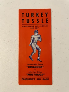 1947 FIRST Turkey Tussle Pasadena City Muir Bulldogs Mustangs ticket order form - Picture 1 of 9