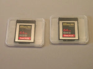 2 tarjetas de memoria SANDISK CFexpress 64 GB Extreme Pro tarjetas de memoria tarjetas de memoria (128 GB) - Imagen 1 de 4