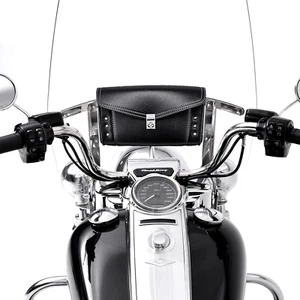 Motorcycle Windshield Bag Windscreen Studded Pouch for Road King 1995-2019 2020 - Picture 1 of 8