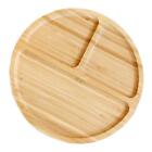 Set mit 1 geteilten, quadratischen, runden Tellern aus Bambus, Baby