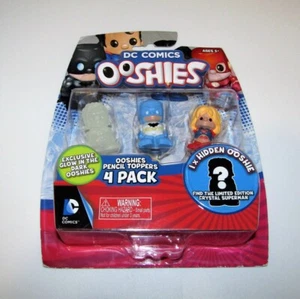 DC COMICS OOSHIES PENCIL TOPPERS 4 PACK BATMAN,SUPERGIRL & GLOW IN DARK AQUAMAN - Picture 1 of 1