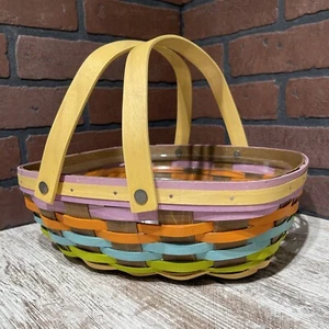 Longaberger 2016 Basket 12” Multi Color Forever Spring RARE! - Picture 1 of 13