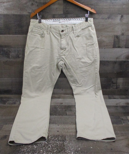 Pantaloni Vans uomo 34x30 beige kaki Cathy Van Engel slim dritti skate chino Y2K