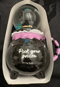 BNIP TK Maxx Halloween Pick Your Poison Cauldron Mug/Cup c/w Witch Hat Globe Lid - Picture 1 of 6