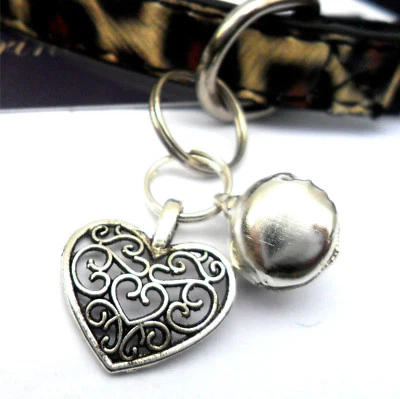 PRINCE & PRINCESS PETWEAR Herz & Glocke Katze Charm Ansteckkragen Anhänger Fancy Haustier Charm Neu in Verpackung