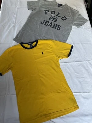 Lote de 2 camisetas Ralph Lauren vintage para niños talla L 100 % algodón Foto 1 de 4