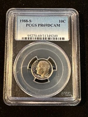 1988 S ROOSEVELT DIME PCGS PR69DCAM 249 - Image 1 of 4
