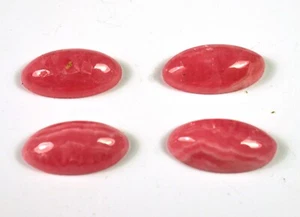 Matched Set RHODOCHROSITE Cabs (Lot #11) 16x8 Oval Top Pink Color - Picture 1 of 1