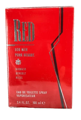 ROJO para HOMBRE por Giorgio Beverly Hills EDT para hombres 3,4 OZ NUEVO EN CAJA SELLADO - ¡OFERTA!! Foto 1 de 4