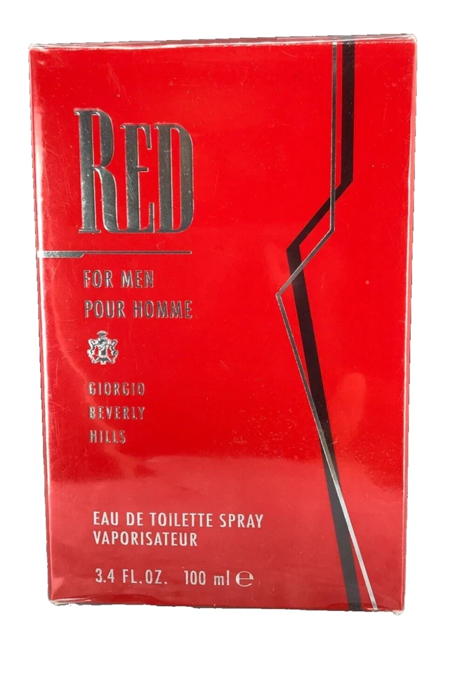 ROJO para HOMBRE por Giorgio Beverly Hills EDT para hombres 3,4 OZ NUEVO EN CAJA SELLADO - ¡OFERTA!! Foto 1 de 4