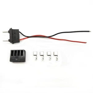 E-Bike Feder-Stecker Akku Box Anschluss Aluminium Material Farbe Schwarz - Picture 1 of 12