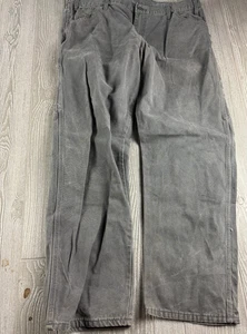 Pantalones Dickies Hombres 40 X 32 Gris Carpintero Trabajo Calce Relajado Peto Lona holgados - Imagen 1 de 10