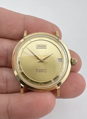 RARO Reloj Automático ANILLO CENTENARIO SUPER DELUXE Oro Amarillo 18K VULCAÍNA AÑOS 70 Foto 1 de 4