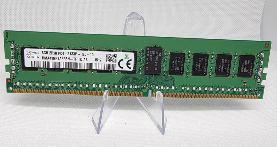SKhynix 8GB 2RX8 DDR4 PC4-2133P ECC 288-Pin Server RAM - HMA41GR7MFR8N-TF TD AB - Image 1 of 1