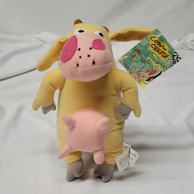 RARE 2001 Cow & Chicken Cow Plush 8" Cartoon Network WITH TAGS  - Image 1 of 4