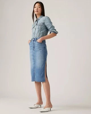 Levi's Denim Side Slit Skirt - Size 29 - Image 1 of 4