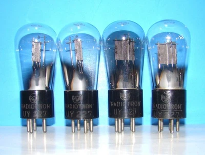 Type UY 227 RCA radio audio amplifier vacuum 4 tubes valves Globe shape 327 27 - Image 1 of 3