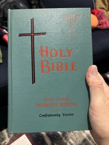 Catholic 1963 Holy Bible Saint Joseph Textbook Edition Confraternity Version - Picture 1 of 5