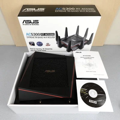 Asus RT-AC5300 Wireless Tri-Band Gigabit Router NO POWER SUPPLY! - Image 1 of 4