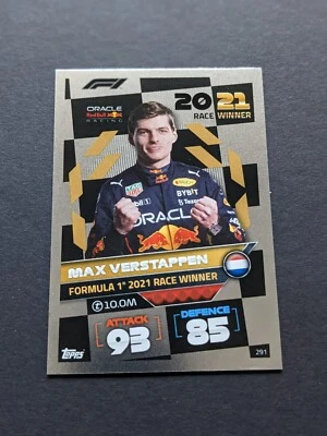 2022 Topps Turbo Attax F1 Max Verstappen 2021 Race Winner - Image 1 of 2