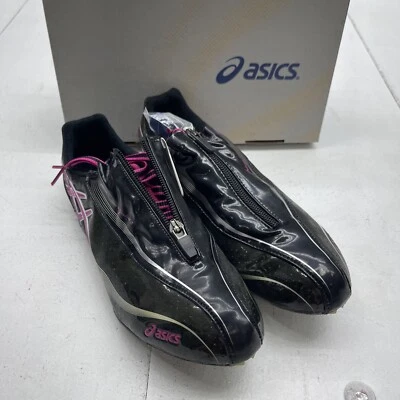 Asics Prima Diva Sprint 2 Fuchsia 银色田径钉鞋女式 8 码 — 第 1/4 张图片