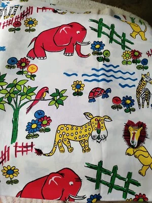 FABRIC REMNANT NOS MEDIUM WEIGHT COLORFUL ANIMAL PRINT 2 YDS X 44" - Image 1 of 3